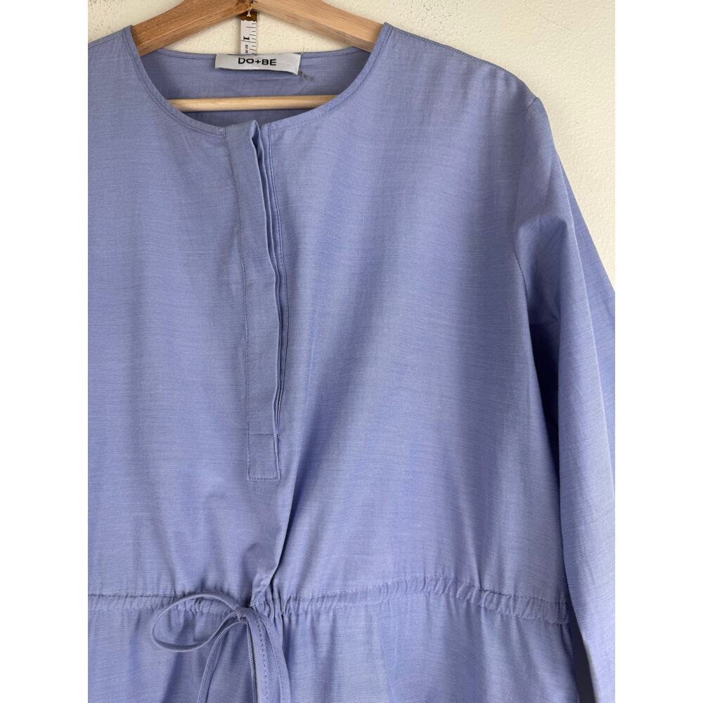 Pomander Place Do+Be Lucy Chambray Blue Tie Waist Dress M - Picture 8 of 15
